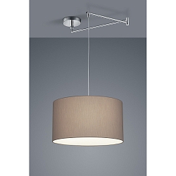 Luci a sospesione CERTO 2 E27 IP20, cromo, moka