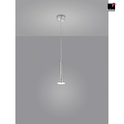 LED Pendelleuchte FLUTE, IP20, 1-flammig, 8W 2800K 570lm, CRi >90, dimmbar, ohne Glasschirm, chrom