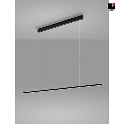 Luminaire  suspension LOOPY direct, avec diffuseur IP20, satin, noir mat gradable