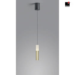 Luci a sospesione LIDOS 1-Lampadina, diretto / indiretto IP20, nero opaco, foglia d'oro dimmerabile