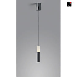 Luci a sospesione LIDOS 1-Lampadina, diretto / indiretto IP20, cromo nero dimmerabile