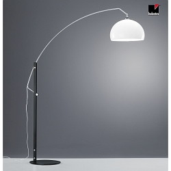 Stehleuchte / Bogenlampe DORO, IP20, E27, ausziehbar, schaltbar, Stahl / Acrylglas