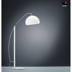 Stehleuchte / Bogenlampe DORO, IP20, E27, ausziehbar, schaltbar, Stahl / Acrylglas, mattwei / Arm chrom / Schirm wei