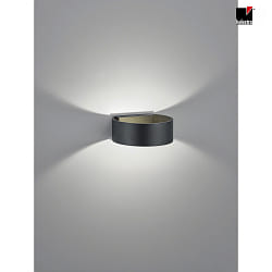 wall luminaire FOSCA up / down, half round, indirect, switchable IP20, black matt 