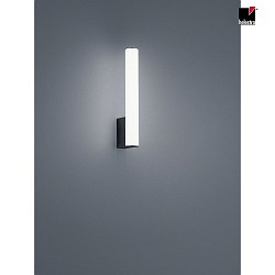 Luminaire de miroir LOOM 30 commutable, avec diffuseur IP44, noir mat 