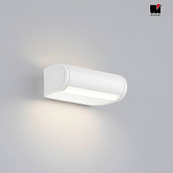 Lampada da parete LUZ ruotabile, diretto / indiretto, con diffusore IP20, bianco opaco dimmerabile