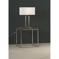 Lampe de table ENNA 2 E27 IP20, nickel brillant