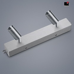 Botier de plafond alimentation centrale avec spot VIGO  2 flammes, rglable IP20, nickel mat, anodis gradable