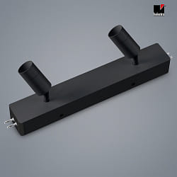 Botier de plafond alimentation centrale avec spot VIGO  2 flammes, rglable IP20, noir mat gradable
