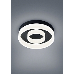 LED Bad-Deckenleuchte LIV 30, IP30,  30cm, 2-fach, 36W 2900K 2340lm, CRi >90, dimmbar, mattschwarz