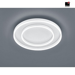 LED Deckenleuchte SONA, IP20,  59.5cm, 2-fach, 60W 2900K 4690lm, dimmbar, Stahl / Acryl, mattwei
