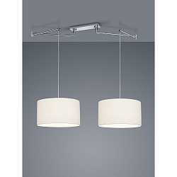 Luci a sospesione CERTO 2 2-Lampadine E27 IP20, cromo, bianco