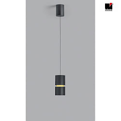 Luci a sospesione ROK 1-Lampadina, regolabile, diretto / indiretto, focalizzabile IP20, oro opaco, nero opaco dimmerabile