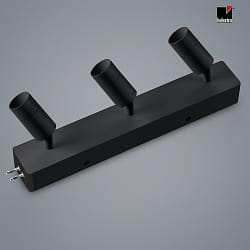ceiling housing end feed with spot VIGO 3 flames, adjustable IP20, black matt dimmable