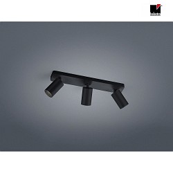 LED Deckenstrahler RIWA, IP20, 3-flammig, 24W 2700K 1440lm 30, CRi >90, dimmbar, mattschwarz