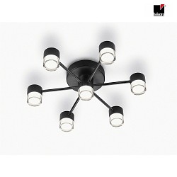 ceiling luminaire KALA IP20, black matt, partly satined dimmable