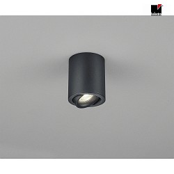Deckenaufbau-Strahler NESO, IP20,  8.5cm, GU10, 30 schwenkbar, Aluminium, schwarz matt