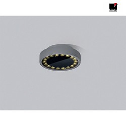LED Auendeckenleuchte SAY, IP65, graphit / schwarz / klar,  18cm, 13W 3000K 1020lm 48