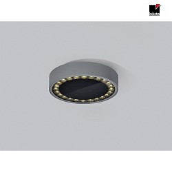 LED Auendeckenleuchte SAY, IP65, graphit / schwarz / klar,  23cm, 25W 3000K 2090lm 48