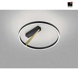 LED Deckenleuchte ELARA, IP20,  45cm, 25W 2700K 1930lm, CRi >90, dimmbar, schwarz matt / gold matt