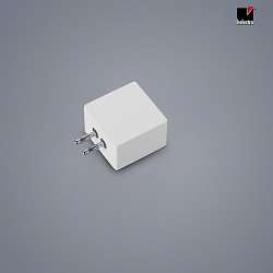 end piece VIGO with plug, magnetic mounting, white matt