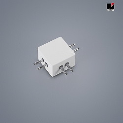 T-connector VIGO with plug, magnetic mounting, white matt