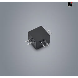 T-connector VIGO with plug, magnetic mounting, black matt