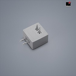 90 connector VIGO with plug, vertacal, magnetic mounting, nickel matt, anodised