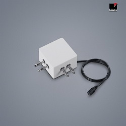 90 connector VIGO with feed-in option, with plug, magnetic mounting, white matt