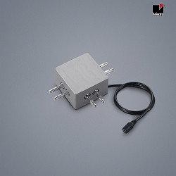 T-feed VIGO with feed-in option, with plug, magnetic mounting, nickel matt, anodised