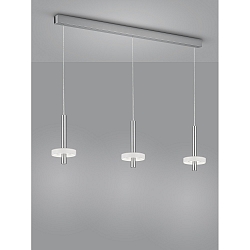 Luci a sospesione KEA 3-Lampadine IP20, nichel opaco dimmerabile