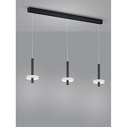 Luci a sospesione KEA 3-Lampadine IP20, nero opaco dimmerabile