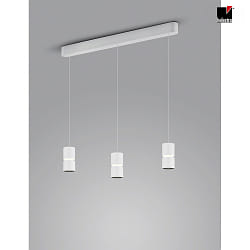 Luci a sospesione ROK 3-Lampadine, regolabile, diretto / indiretto, focalizzabile IP20, bianco opaco dimmerabile