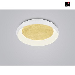 LED Decken/-Wandleuchte TYRA,  54cm, 32W, 2700K, 1610lm, IP20, dimmbar, wei matt, gold