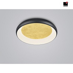 LED Decken/-Wandleuchte TYRA,  54cm, 32W, 2700K, 1610lm, IP20, dimmbar, schwarz matt, gold