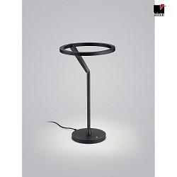LED Tischleuchte ELARA, IP20,  22cm, 12W 2700K 820lm, CRi >90, mit Dimm-Schalter, schwarz matt
