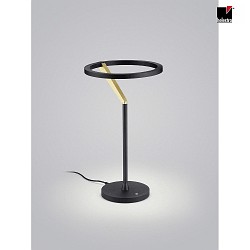 LED Tischleuchte ELARA, IP20,  22cm, 12W 2700K 820lm, CRi >90, mit Dimm-Schalter, schwarz matt / gold matt