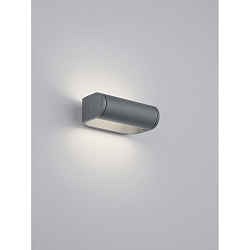 Auenwandleuchte LUZ 44, IP54, direkt / indirekt (Kopf drehbar), 9W 2700K 850lm, CRi >90, satiniert, graphit