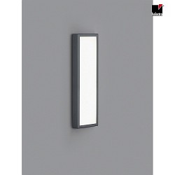 LED Auenwandleuchte SCALA, IP44, 45.5 x 13cm, 13W 3000K 840lm, Acryl-Diffusor, graphit