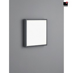 outdoor wall luminaire SCALA square IP44, graphite, white 