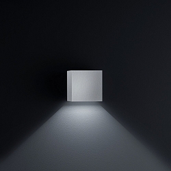 Luminaire mural dextrieur SIRI 44-L haut bas, angulaire, rglable IP54, nickel mat, anodis gradable