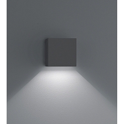Luminaire mural dextrieur SIRI 44-L haut bas, angulaire, rglable IP54, graphite gradable