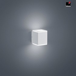 LED Auenwandleuchte KIBO, IP54, Up/Down, eckig, 11W 3000K 520lm, Acryl wei / Aluminium, mattwei