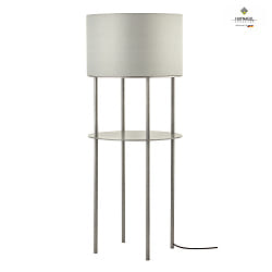 lampe  pouf LOFT 4 PLUS - 75CM - AQUASTOP IMBER avec interrupteur, emballage, avec tablette, lavable E27 IP20, noir, argent 