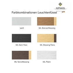 Tischleuchten-Fu QUINTUS, 46cm, 1x G9, Schnurschalter, ohne Schirm, ML dark titan / platin