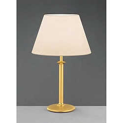 Lampe de table ROYCE avec interrupteur, avec abat-jour E27 IP20, crme, or, laiton satin gradable