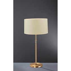 Lampe de table LOOP E27 IP20, crme, laiton satin gradable