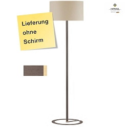 Stehleuchten-Fu MIU, 147cm, E27, mit Schnurdimmer, transparentes Kabel, ohne Schirm, ML terra / messing