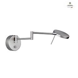 Lampada da parete SOLE girevole IP20, Cromo, Nichel opaco dimmerabile