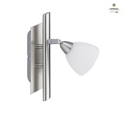 Lampada da parete e soffitto FILO 1-Lampadina, girevole G9 IP20, Nichel opaco, Bianco opaco dimmerabile